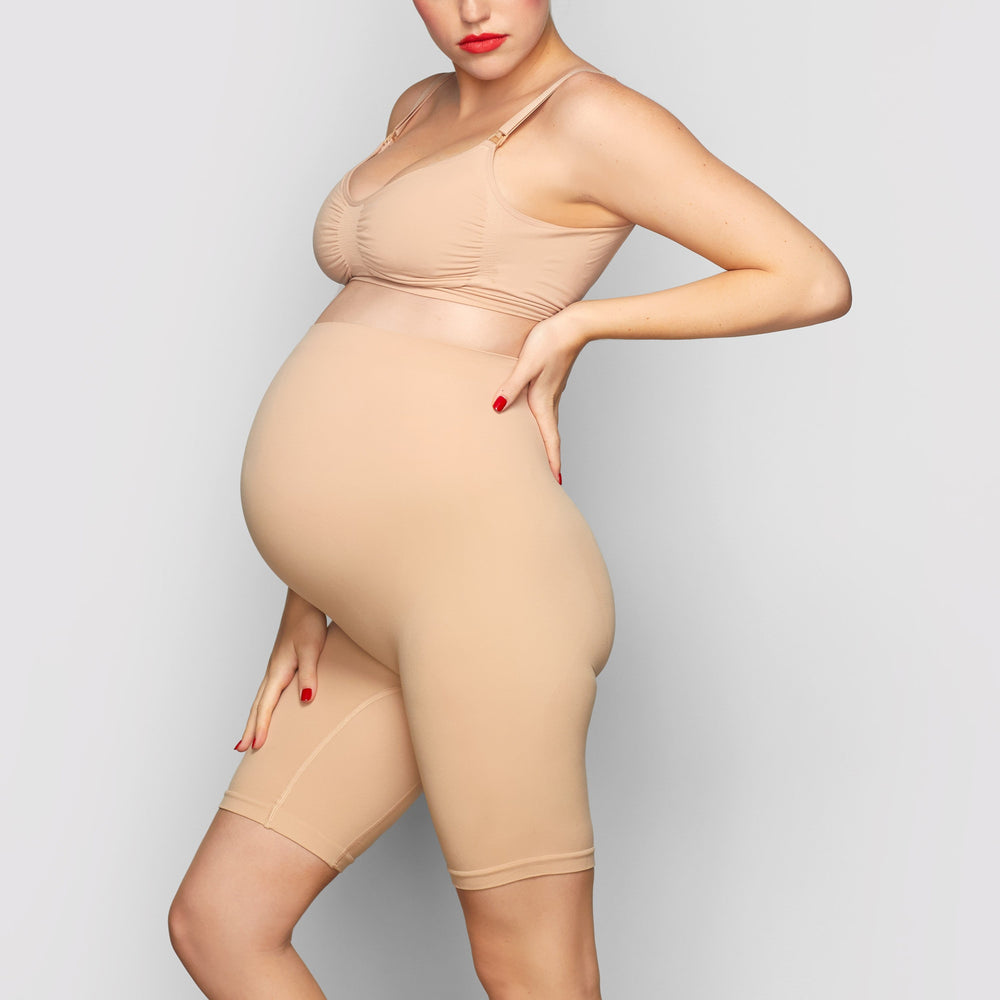 Skims MATERNITY SCULPTING SHORT MID THIGH Maternity Shapewear Beige | NMB-019387