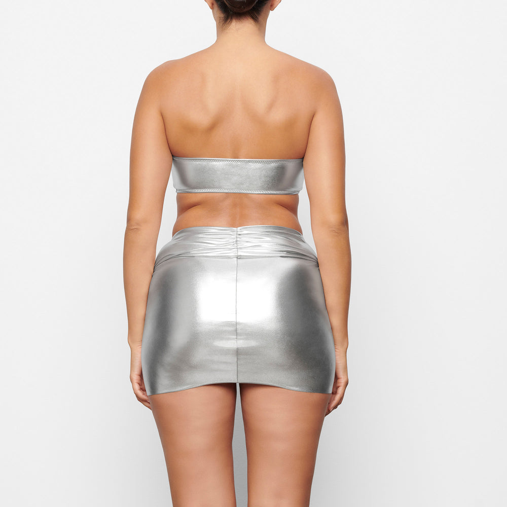 Skims METALLIC SWIM BANDEAU BIKINI TOP Two Pieces Grijs | LSF-283179