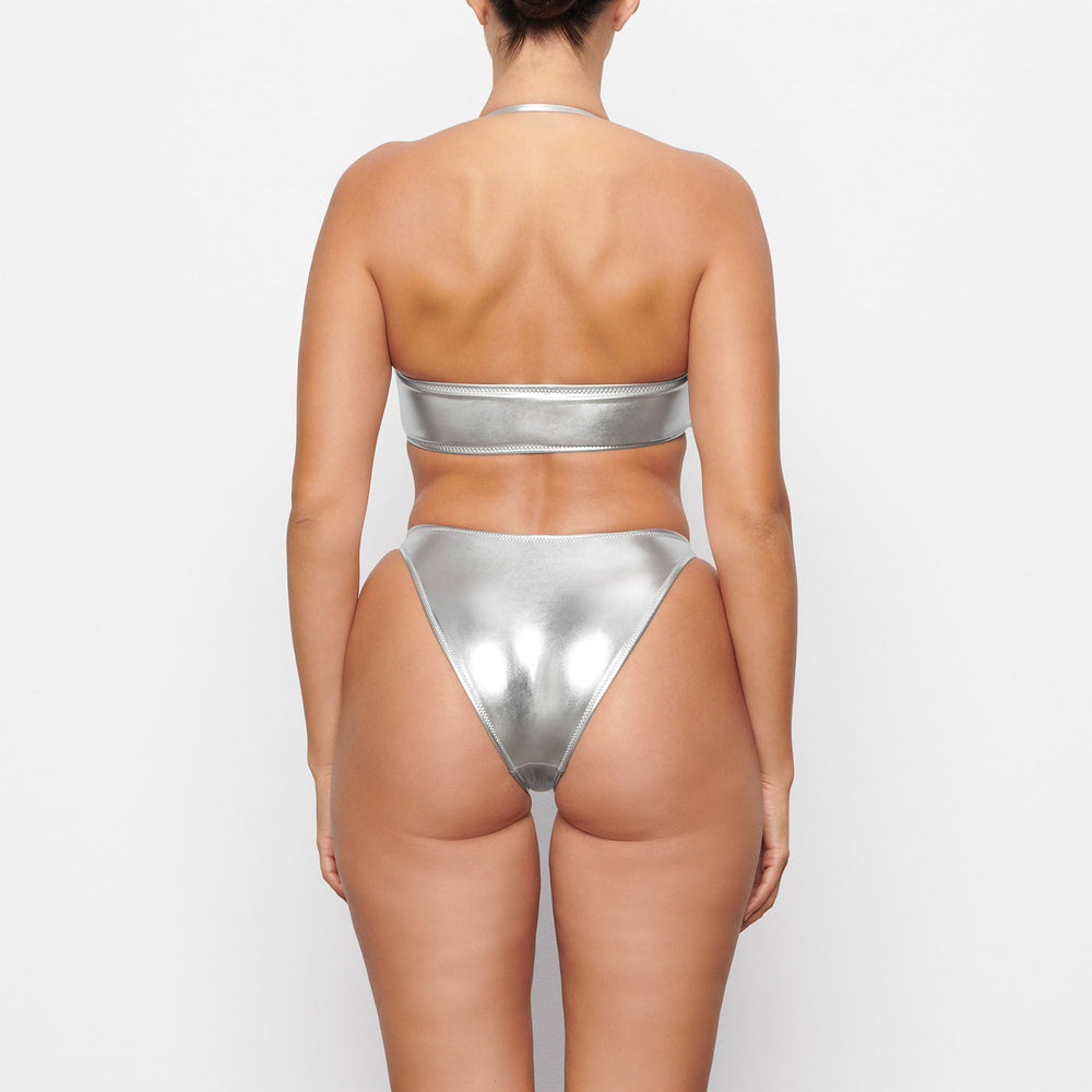 Skims METALLIC SWIM DIPPED MID WAIST BOTTOMS Two Pieces Grijs | HNL-654973