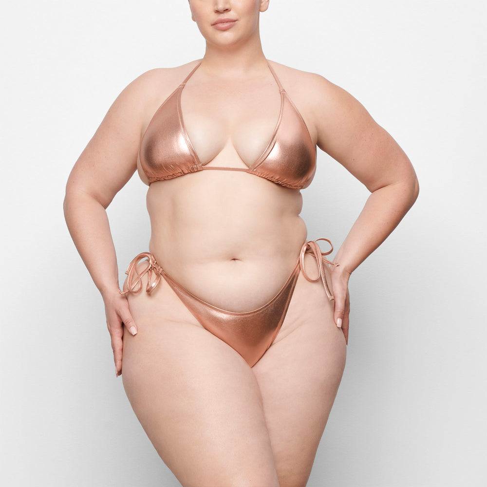 Skims METALLIC SWIM DIPPED TIE BOTTOMS Two Pieces Roze Goud | PUH-041978
