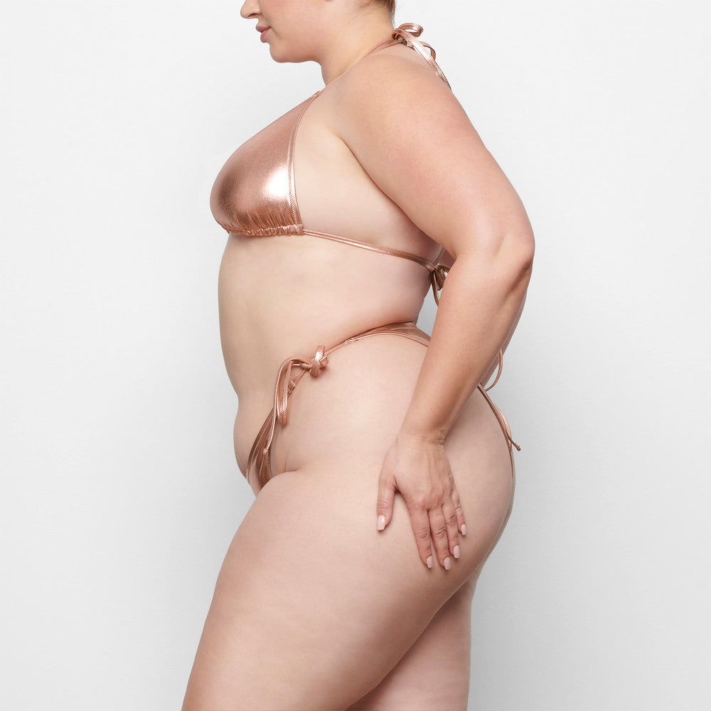 Skims METALLIC SWIM DIPPED TIE BOTTOMS Two Pieces Roze Goud | PUH-041978