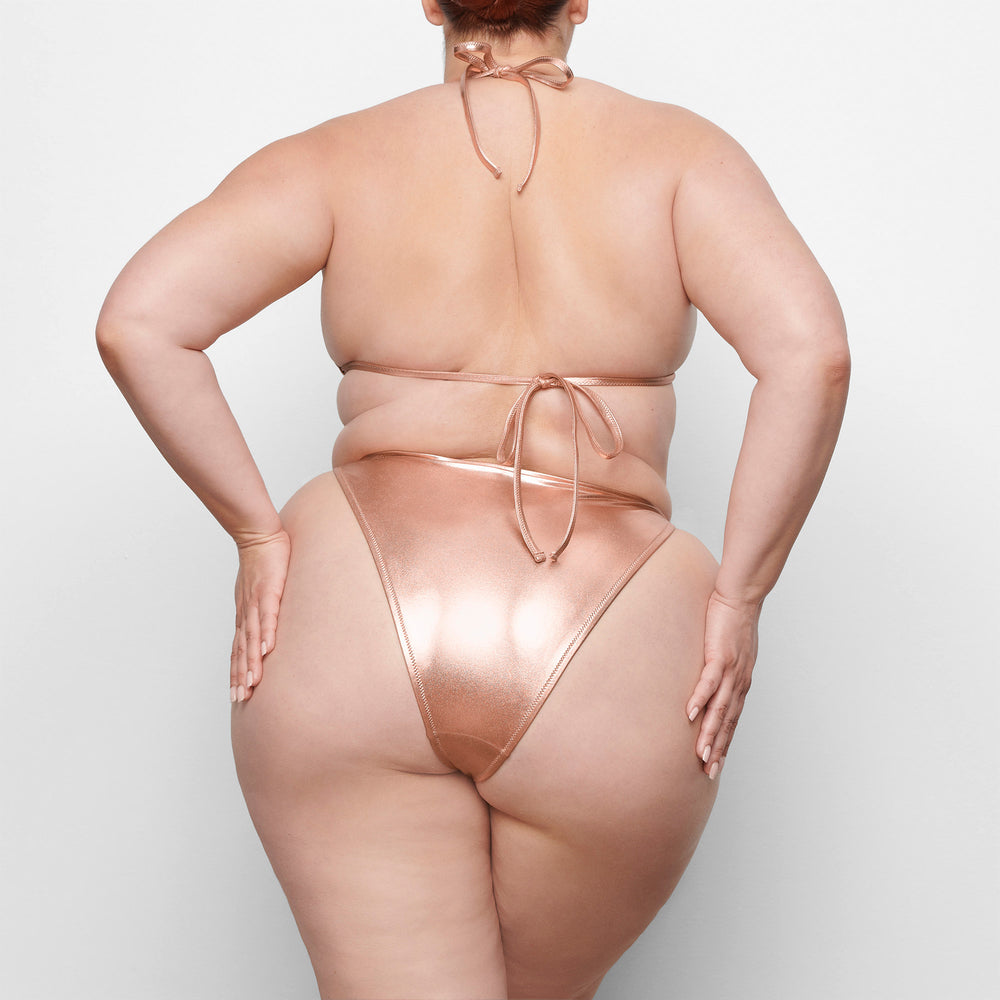 Skims METALLIC SWIM DIPPED TIE BOTTOMS Two Pieces Roze Goud | PUH-041978