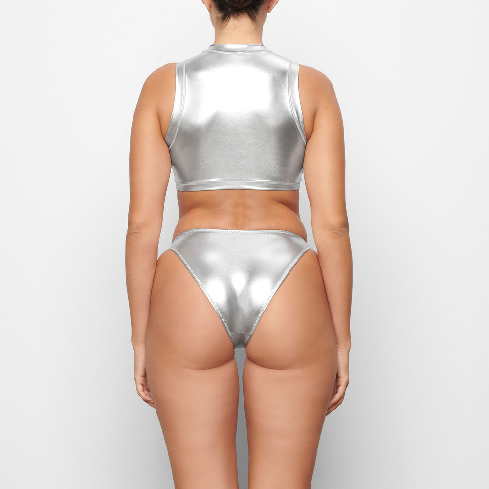 Skims METALLIC SWIM MOCK NECK TANK Two Pieces Grijs | IRS-459173
