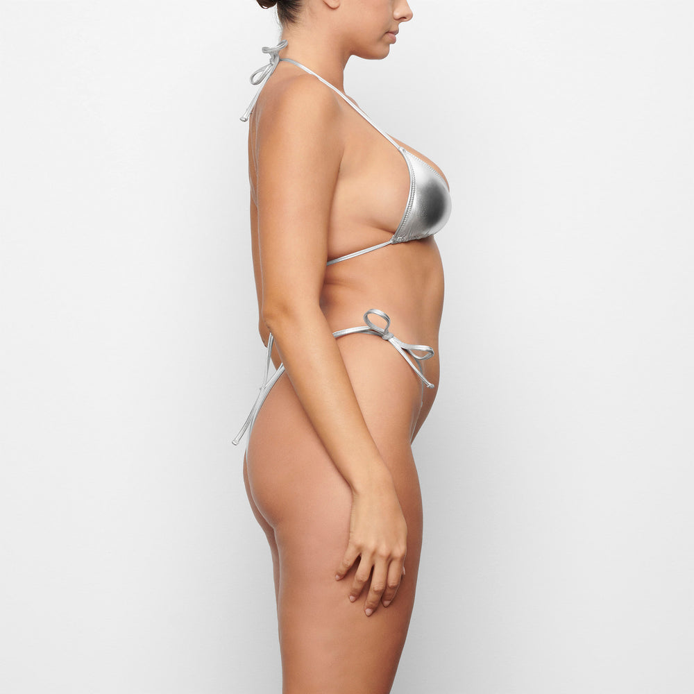Skims METALLIC SWIM TRIANGLE TOP Two Pieces Grijs | ZOQ-146895