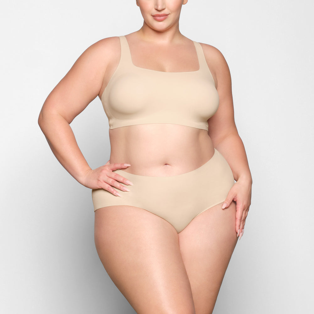 Skims NAKED Scoop Neck Bra Bruin | DBY-431725