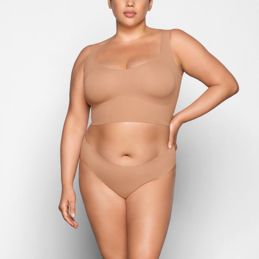 Skims NAKED TANK Plunge Bra Beige | XDV-587423