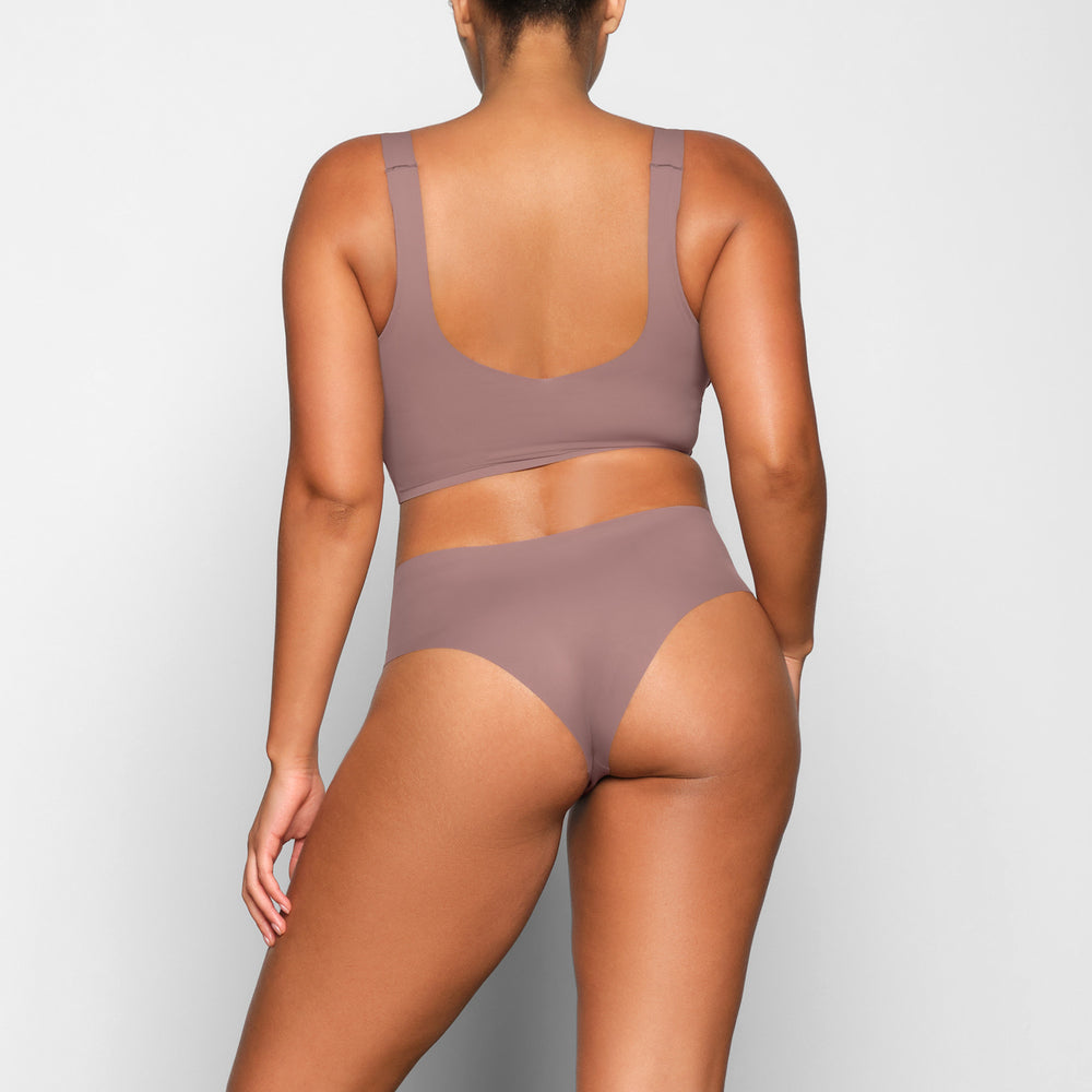 Skims NAKED TANK Plunge Bra Bruin | VIH-482765