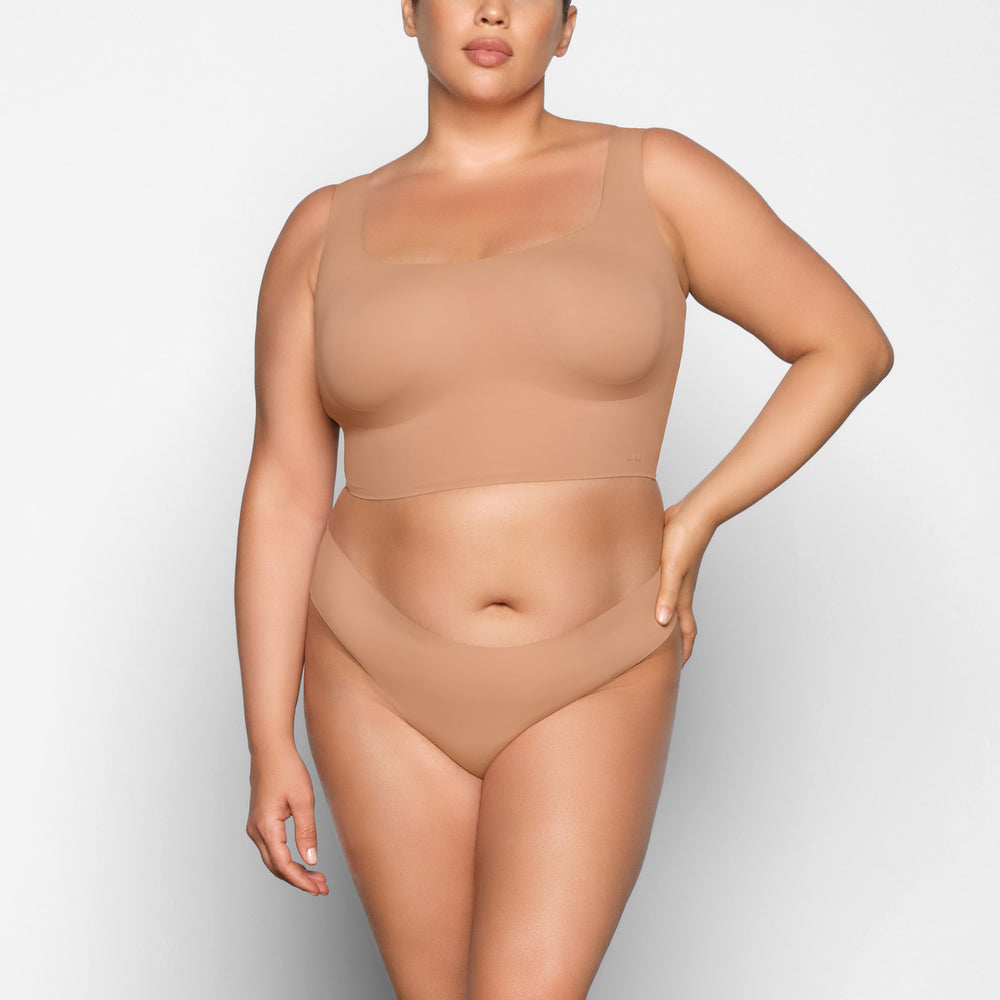 Skims NAKED TANK Scoop Neck Bra Beige | ASG-237815