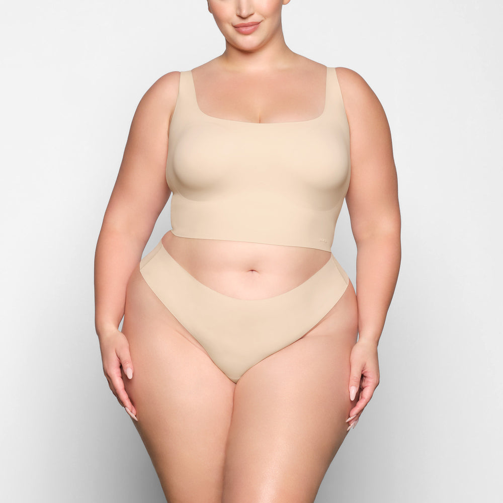 Skims NAKED TANK Scoop Neck Bra Bruin | PZU-079456