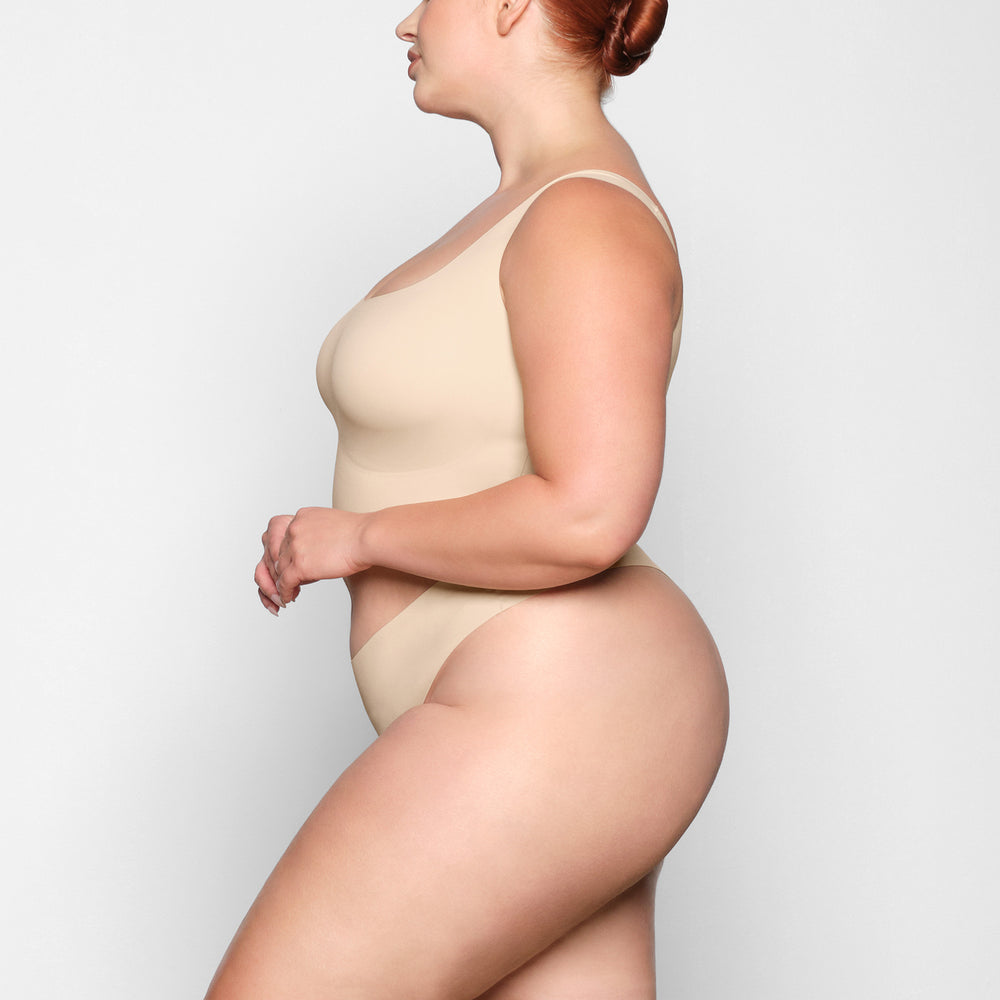 Skims NAKED TANK Scoop Neck Bra Bruin | PZU-079456