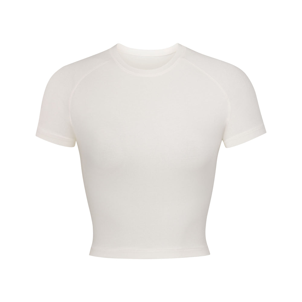 Skims NEW VINTAGE CROPPED RAGLAN T-shirt Wit | UST-091237