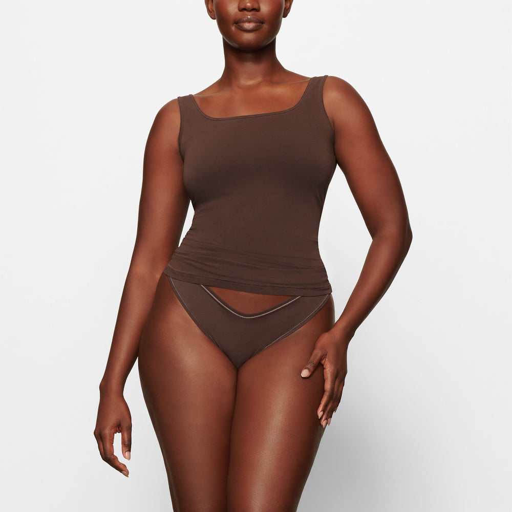 Skims NEW VINTAGE SCOOP NECK Tank Chocola | HDM-415980