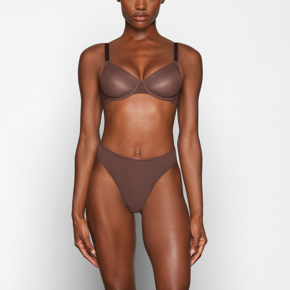 Skims NO SHOW MOLDED UNLINED Demi Bra Chocola | SVJ-318067