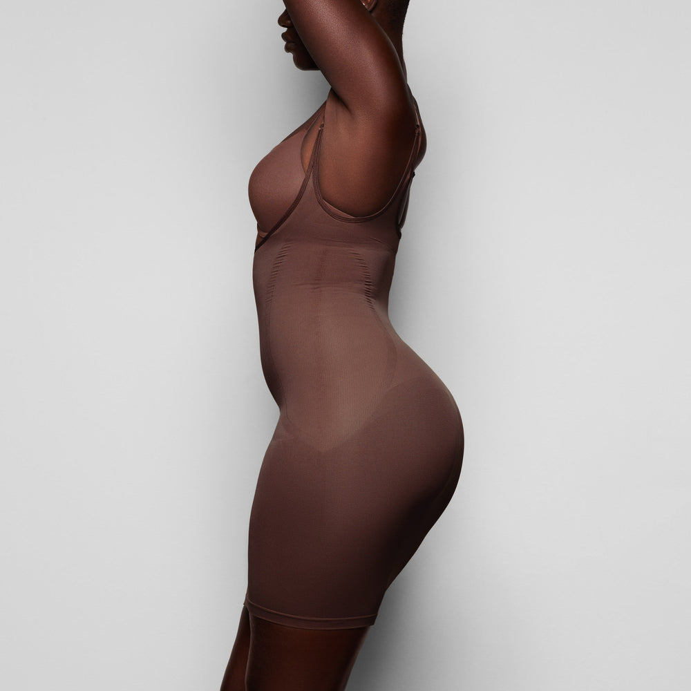 Skims OPEN BUST SLIP Dress Chocola | MKO-962438