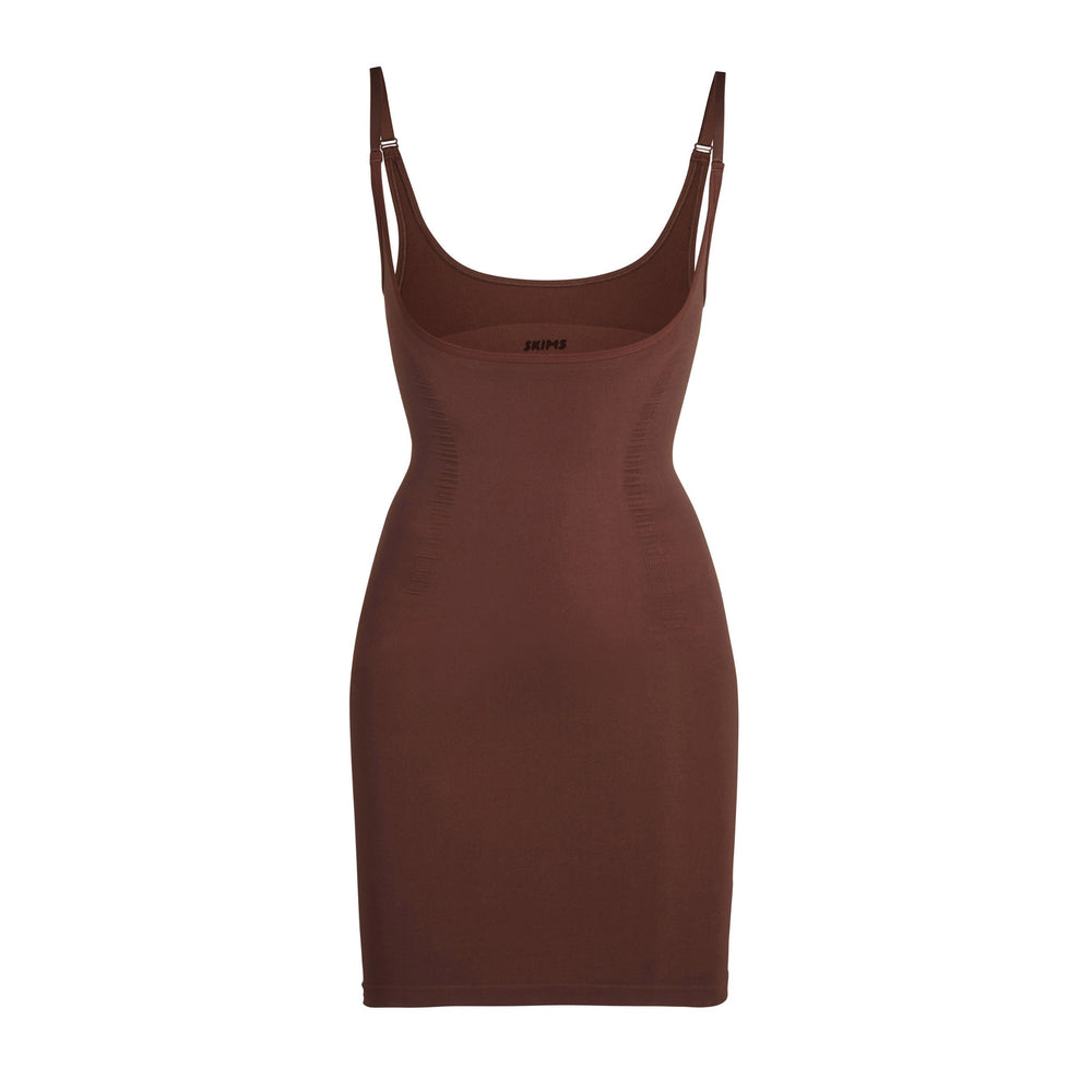 Skims OPEN BUST SLIP Dress Chocola | MKO-962438
