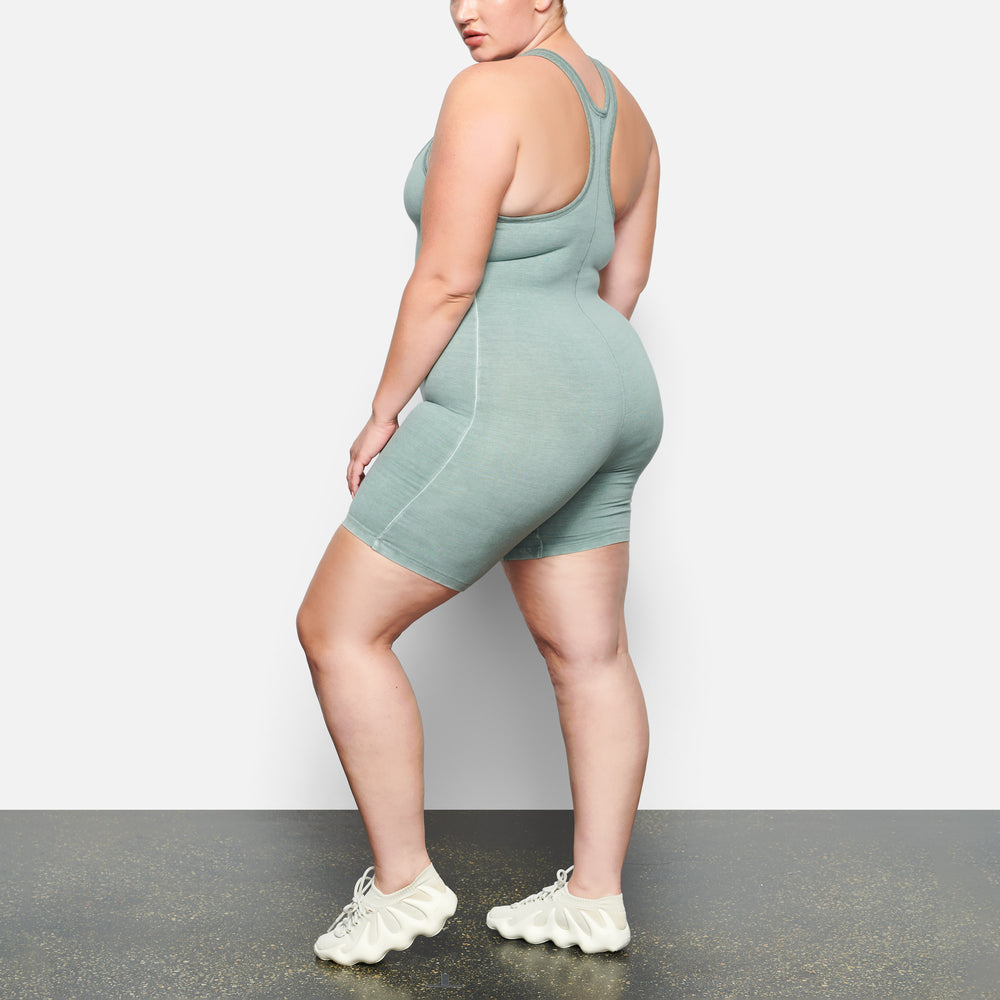 Skims OUTDOOR Mid Thigh Bodysuit Blauw | HVF-348107