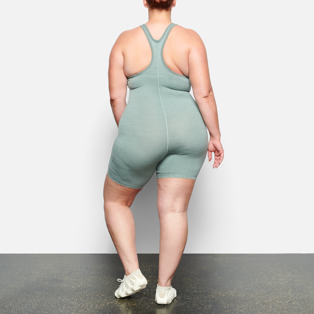 Skims OUTDOOR Mid Thigh Bodysuit Blauw | HVF-348107