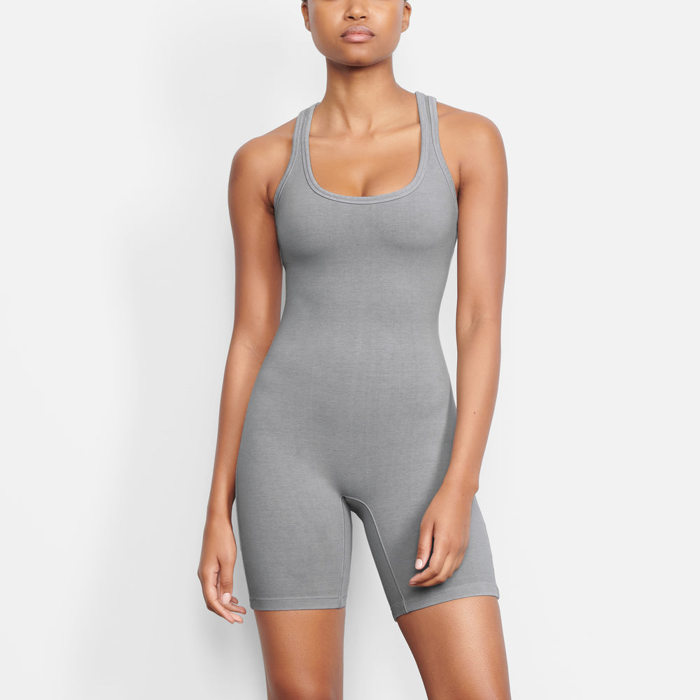 Skims OUTDOOR Mid Thigh Bodysuit Grijs | MZE-874521
