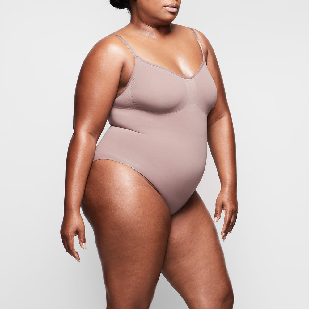 Skims SCULPTING BODYSUIT W. SNAPS Bodysuit Bruin | JZU-457312