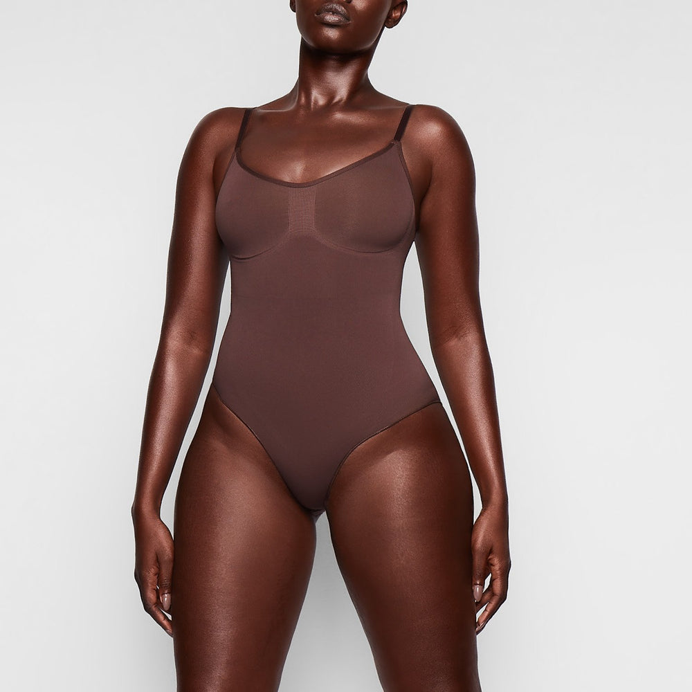 Skims SCULPTING BODYSUIT W. SNAPS Bodysuit Chocola | KOS-928570