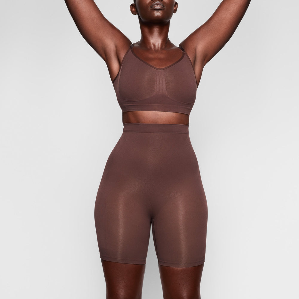 Skims SCULPTING MID THIGH W/ OPEN GUSSET Korte Broek Chocola | LDB-629380