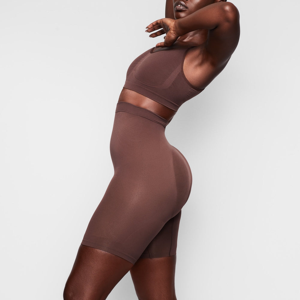 Skims SCULPTING MID THIGH W/ OPEN GUSSET Korte Broek Chocola | LDB-629380