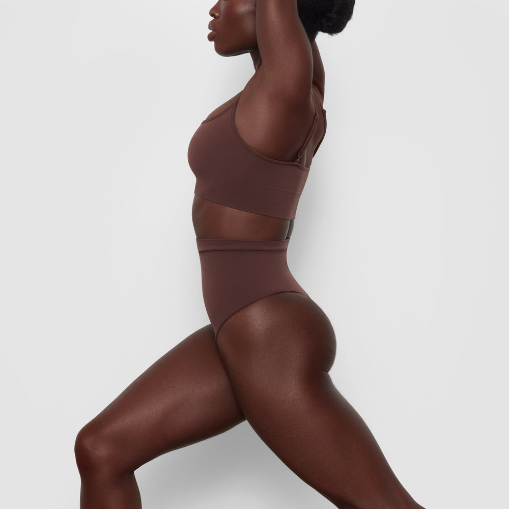 Skims SCULPTING MID WAIST Thong Chocola | AUZ-618730
