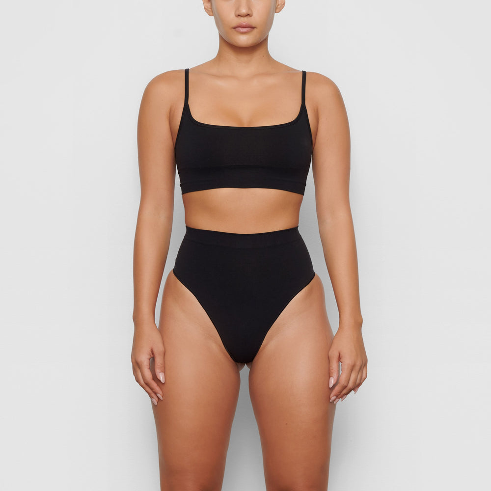 Skims SCULPTING MID WAIST Thong Zwart | VAO-824935
