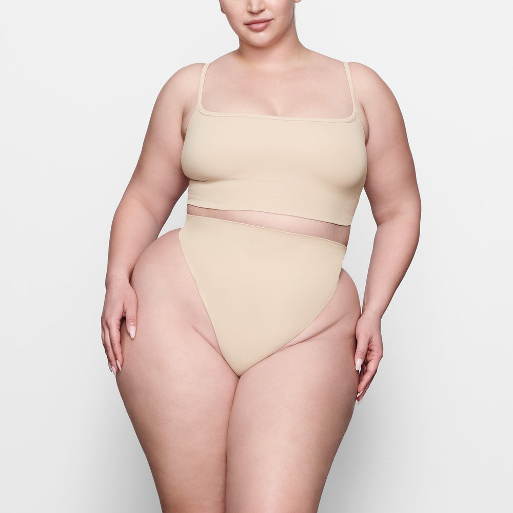 Skims SCULPTING SCOOP NECK Bralette Beige | URV-109743