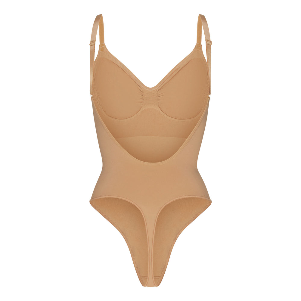 Skims SEAMLESS SCULPT BODYSUIT Low Back Bodysuit Beige | SIU-172845