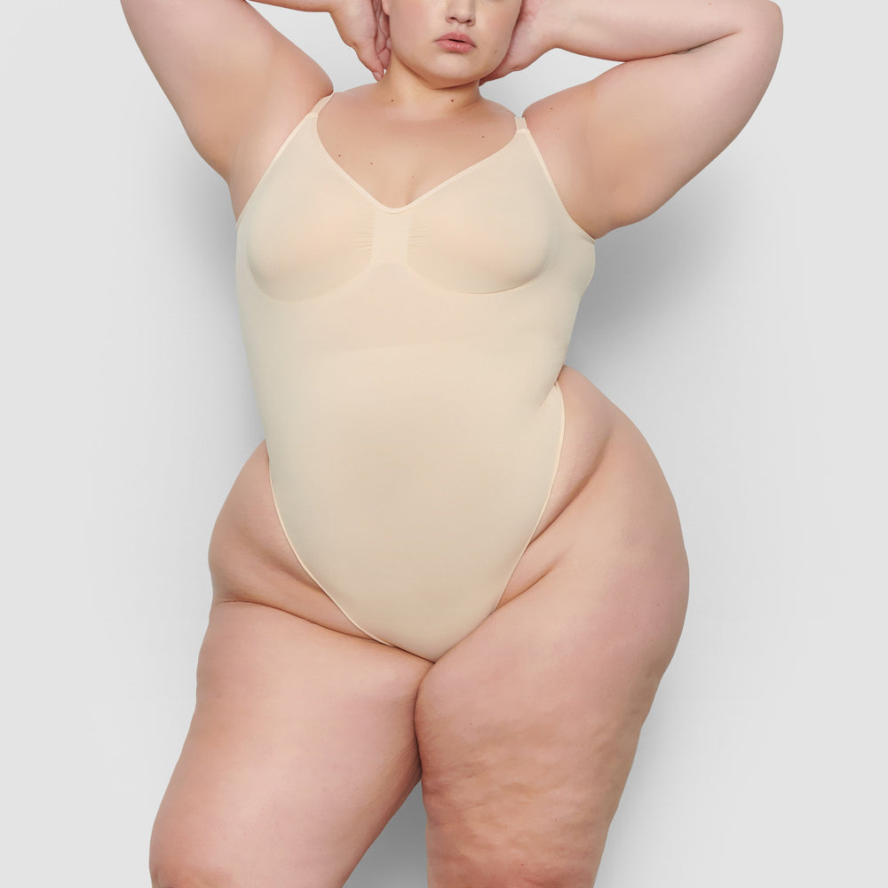 Skims SEAMLESS SCULPT BODYSUIT Low Back Bodysuit Bruin | XUY-875204