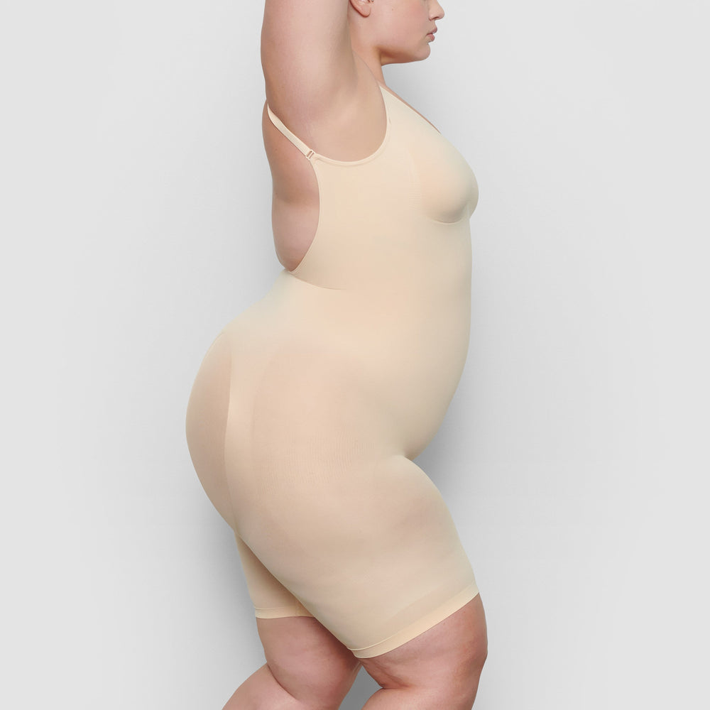 Skims SEAMLESS SCULPT MID THIGH Low Back Bodysuit Bruin | COB-584693