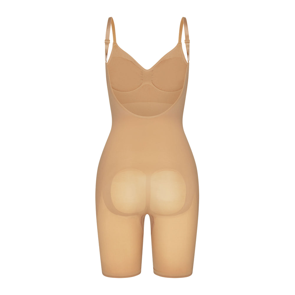 Skims SEAMLESS SCULPT MID THIGH Low Back Bodysuit Beige | HPD-672085