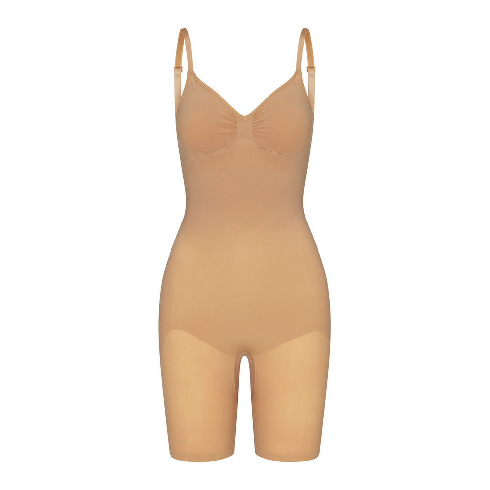 Skims SEAMLESS SCULPT MID THIGH Low Back Bodysuit Beige | HPD-672085