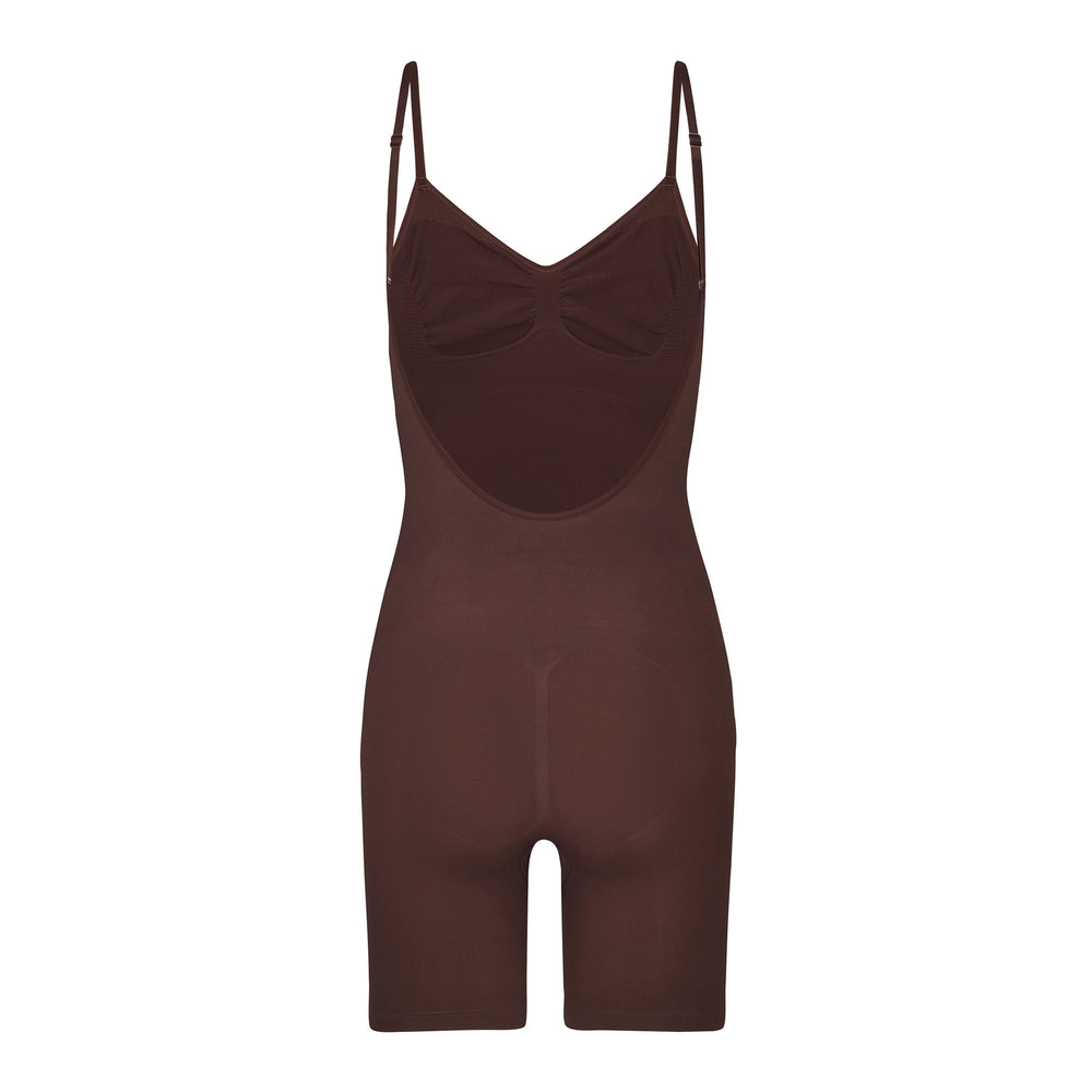 Skims SEAMLESS SCULPT MID THIGH Low Back Bodysuit Chocola | IPS-147320