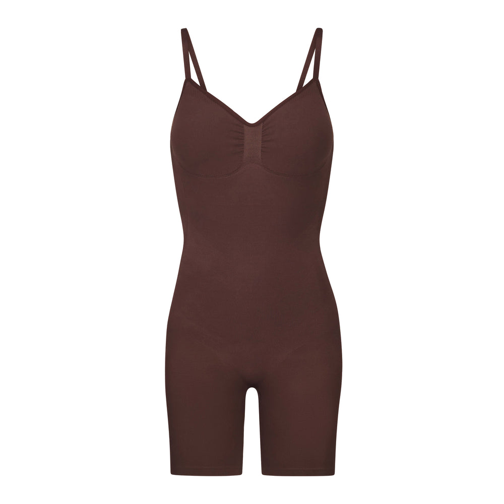 Skims SEAMLESS SCULPT MID THIGH Low Back Bodysuit Chocola | IPS-147320