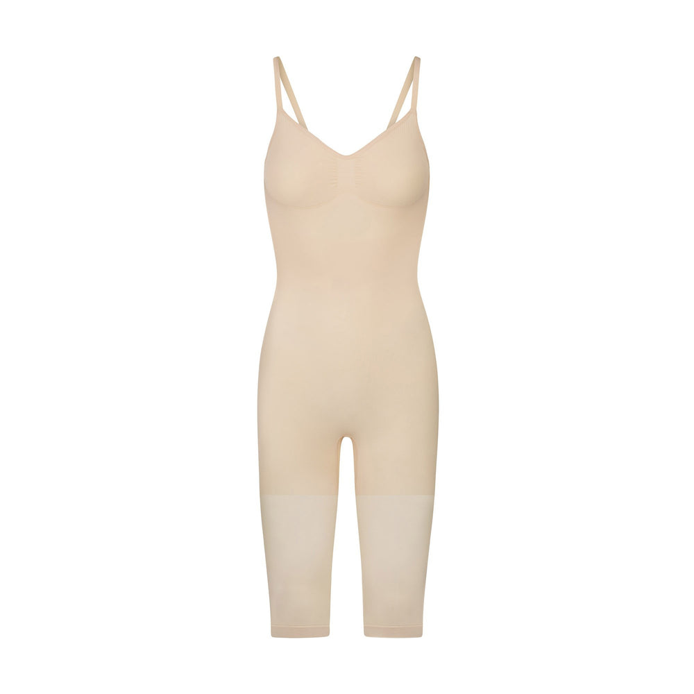 Skims SEAMLESS SCULPT WITH HOSIERY LEG Low Back Bodysuit Bruin | NWF-617850