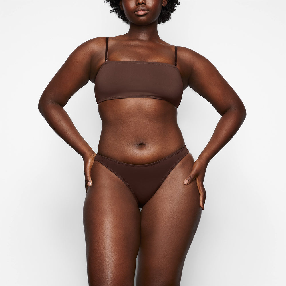 Skims SHAPING SWIM BANDEAU BIKINI TOP Two Pieces Chocola | KYX-029687