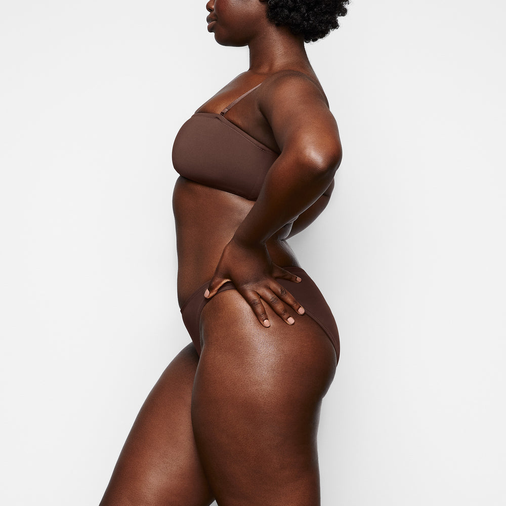 Skims SHAPING SWIM BANDEAU BIKINI TOP Two Pieces Chocola | KYX-029687