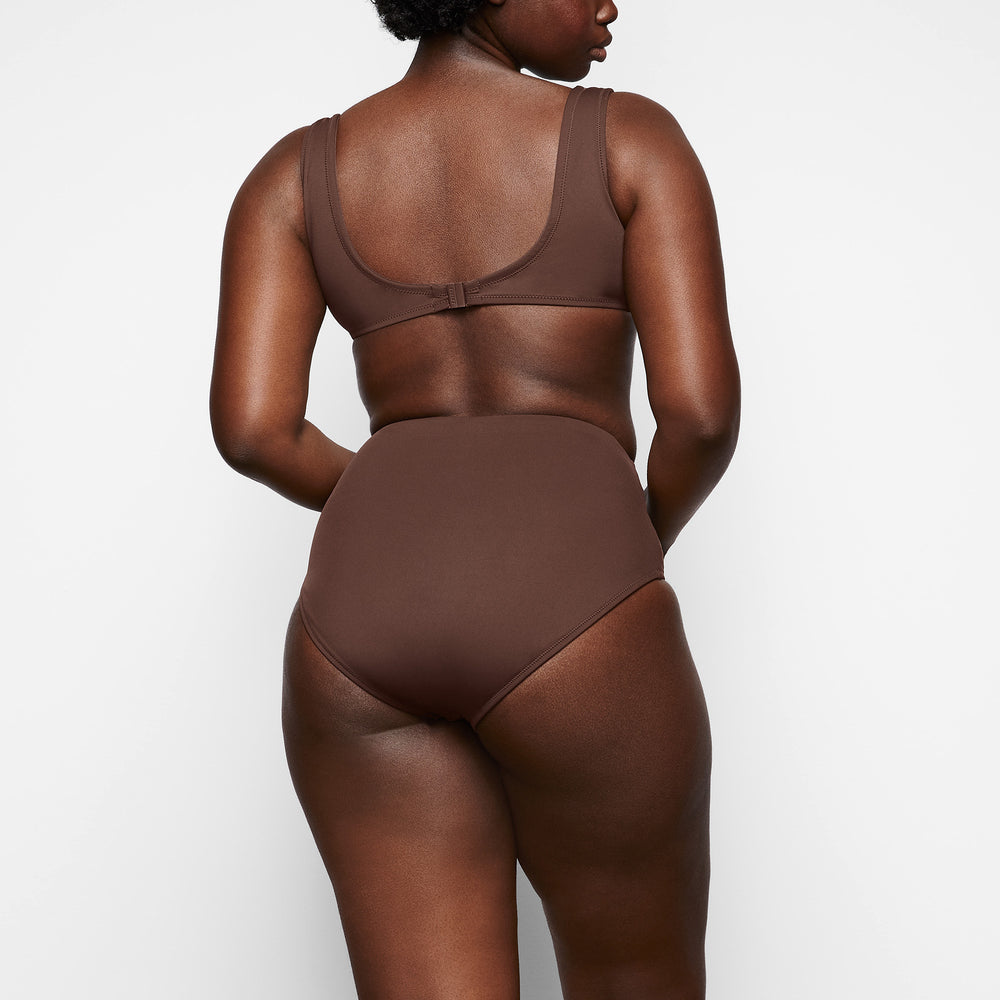 Skims SHAPING SWIM HIGH WAIST BIKINI BOTTOM Two Pieces Chocola | GRE-210456