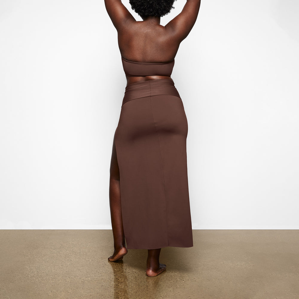 Skims SHAPING SWIM LONG SKIRT Cover-ups Chocola | LAF-837295