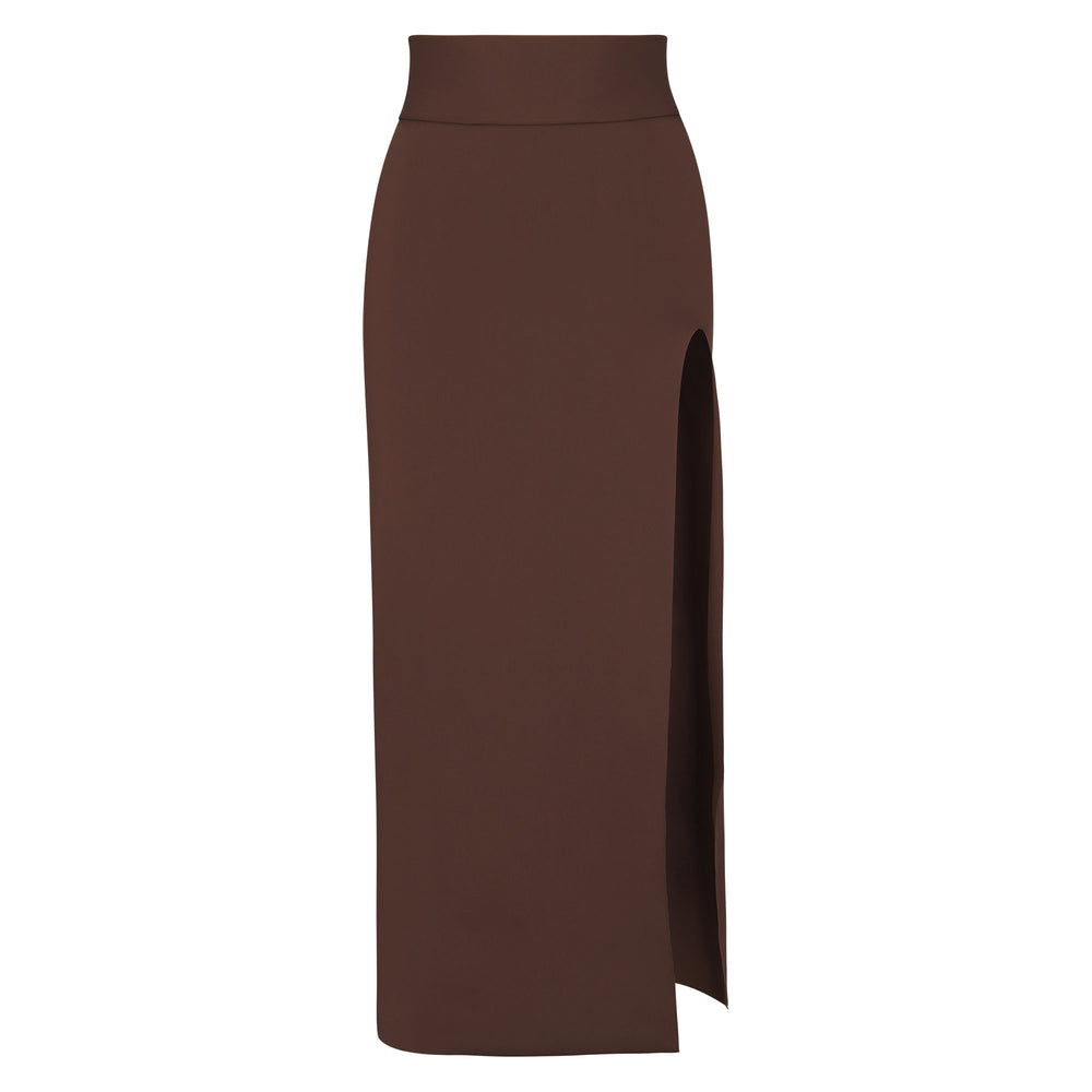 Skims SHAPING SWIM LONG SKIRT Cover-ups Chocola | LAF-837295