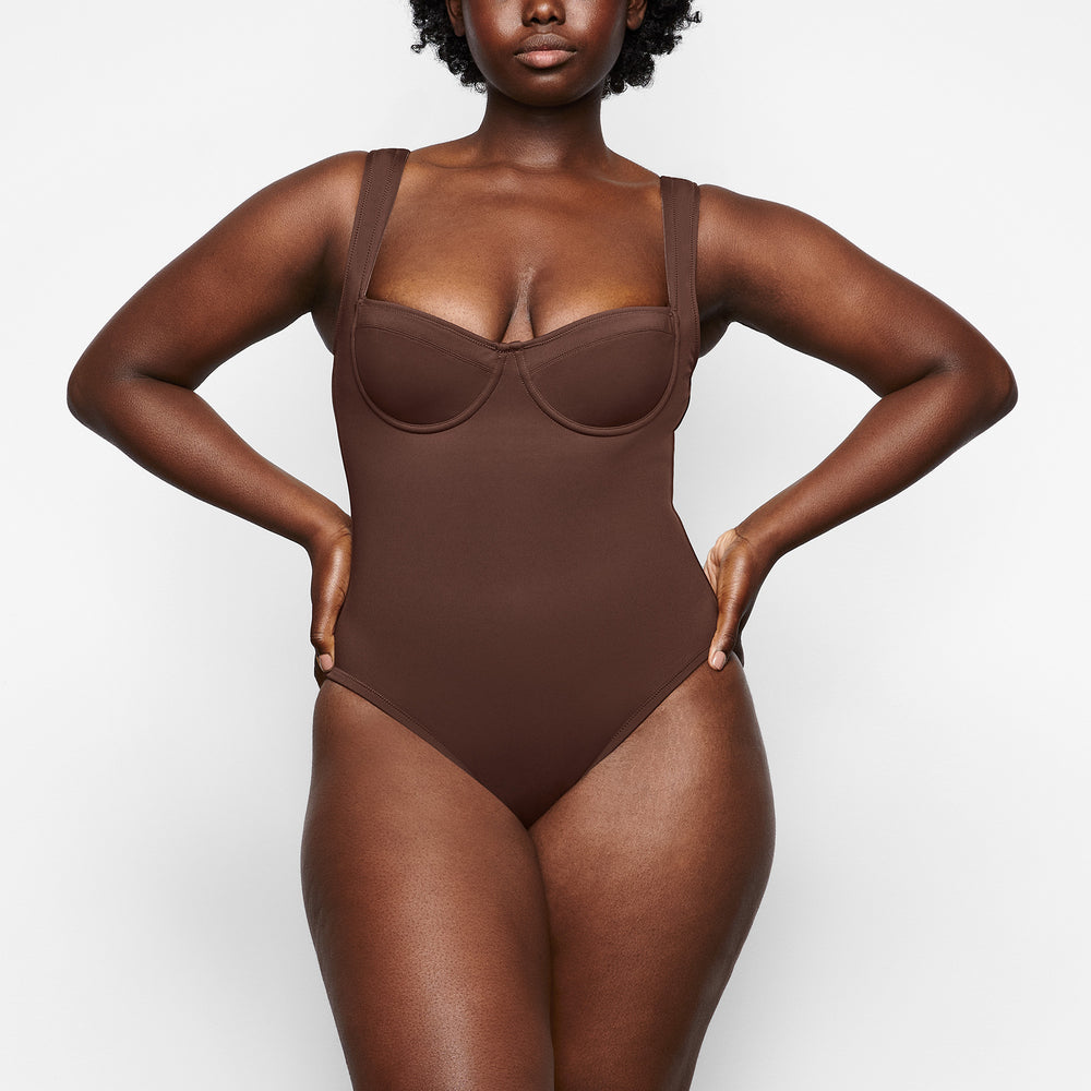 Skims SHAPING SWIM UNDERWIRE One Piece Chocola | ZQM-423879