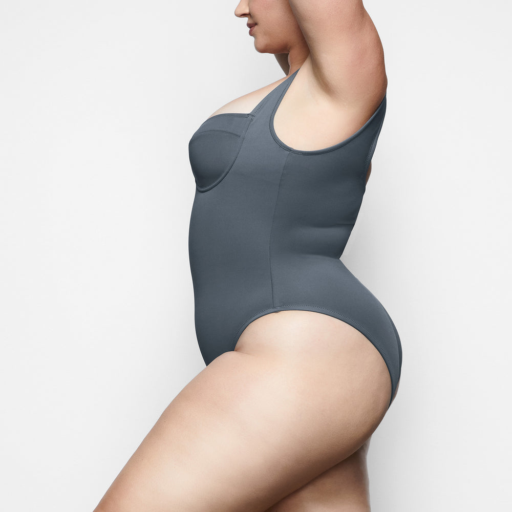 Skims SHAPING SWIM UNDERWIRE One Piece Diepgrijs | ZXC-492503