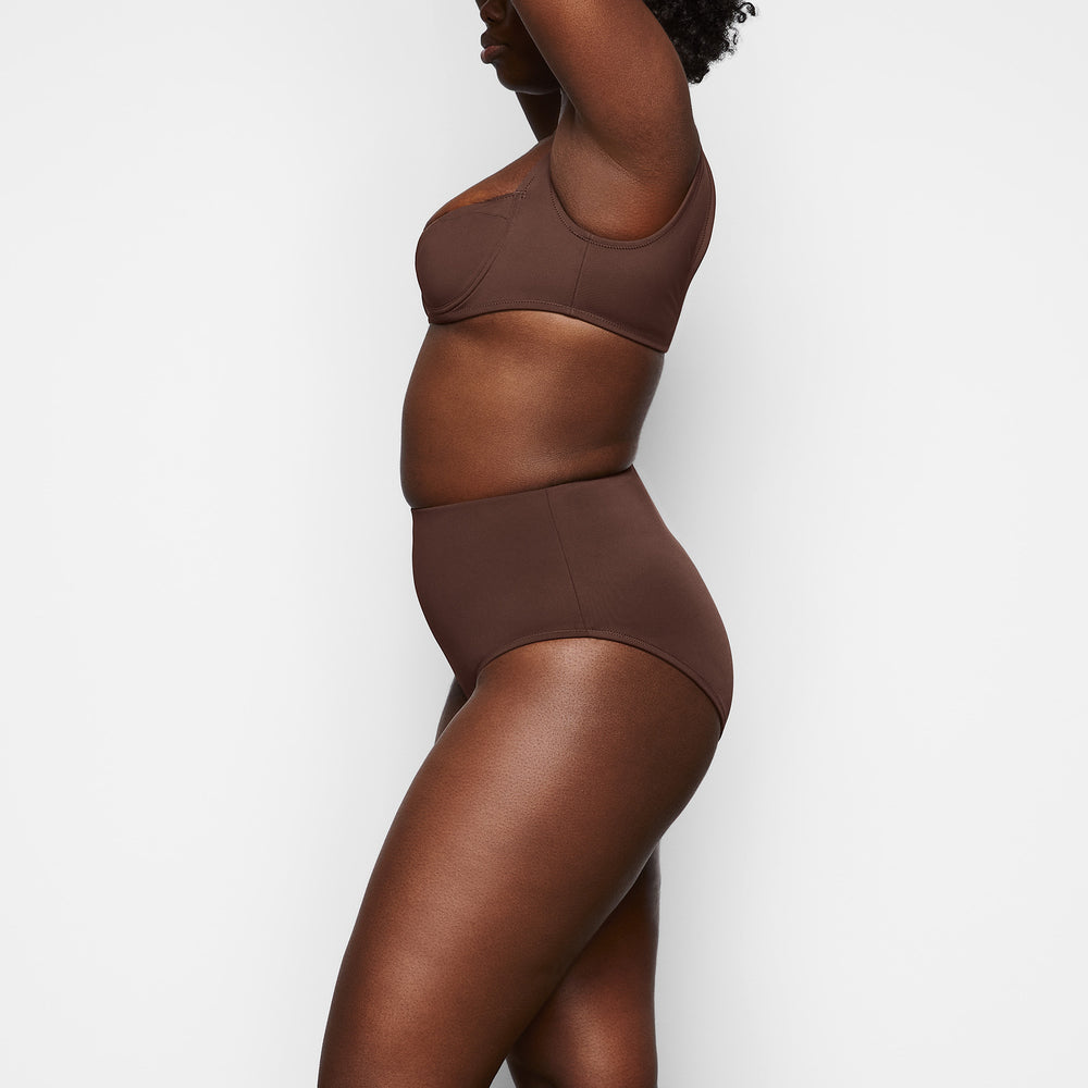 Skims SHAPING SWIM UNLINED UNDERWIRE BIKINI TOP Two Pieces Chocola | POC-185367