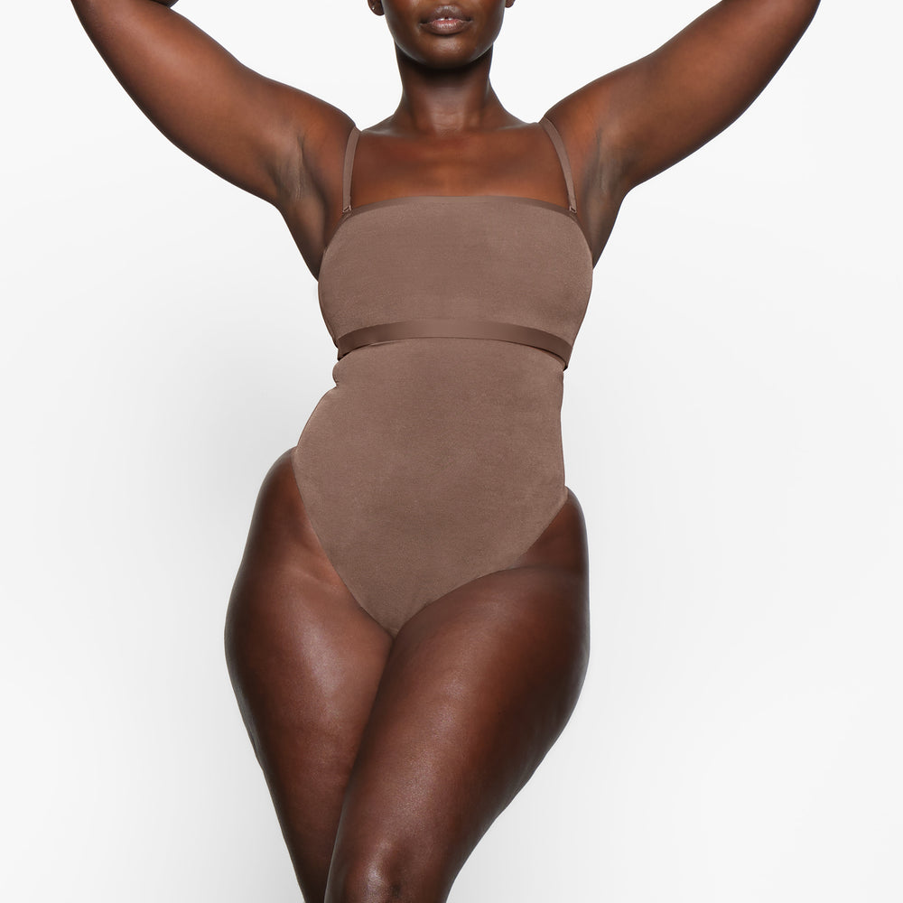 Skims SHEER SCULPT Bandeau Top Bruin | UAH-895164