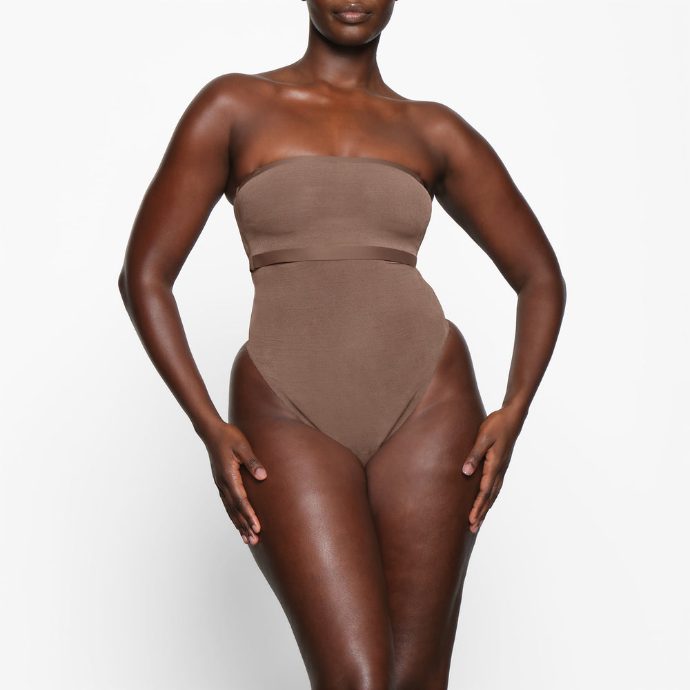 Skims SHEER SCULPT Bandeau Top Bruin | UAH-895164
