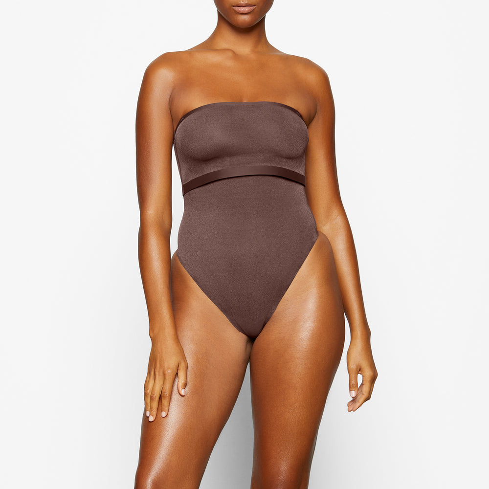 Skims SHEER SCULPT Bandeau Top Chocola | UTM-750823