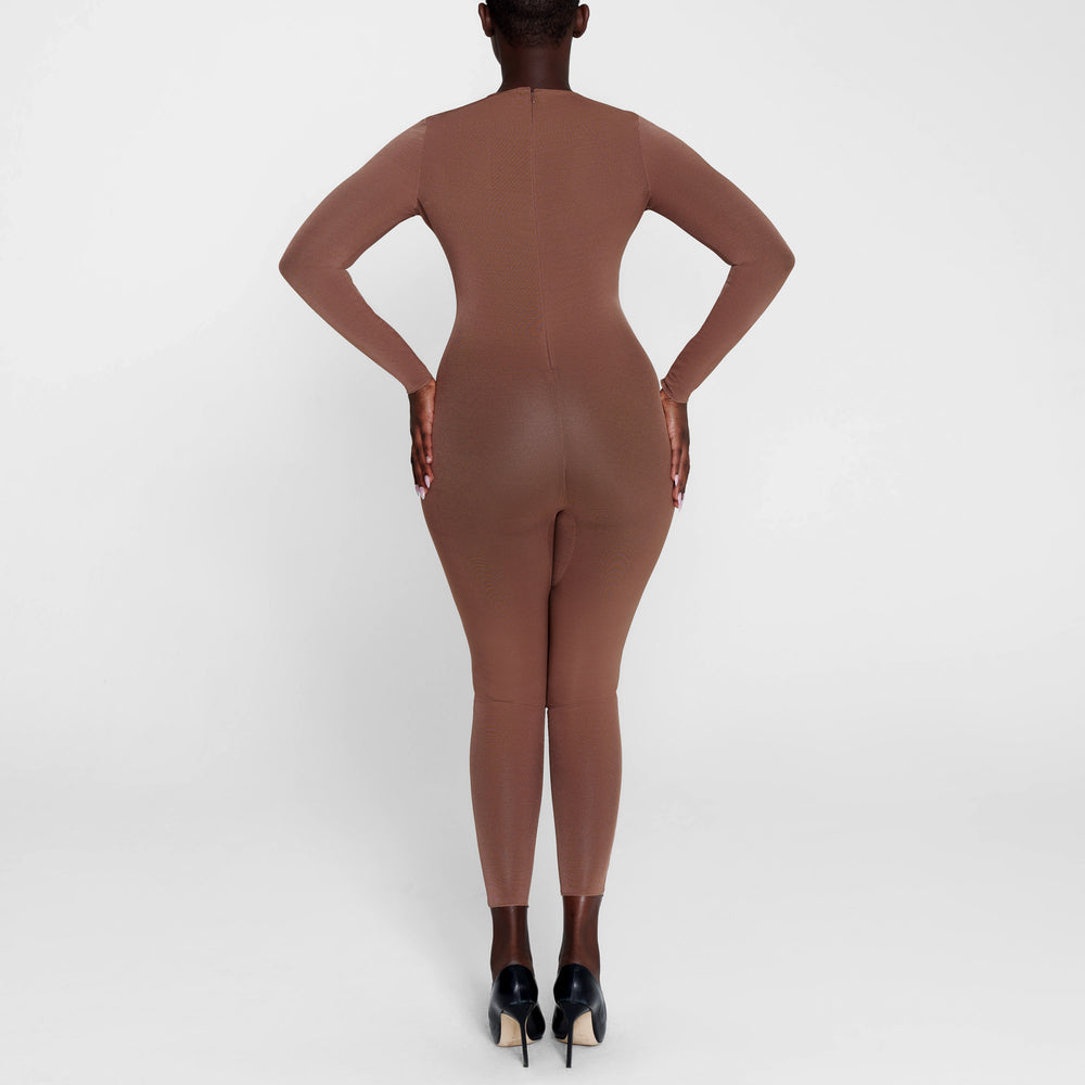 Skims SHEER SCULPT CATSUIT Bodysuit Bruin | NCW-583462