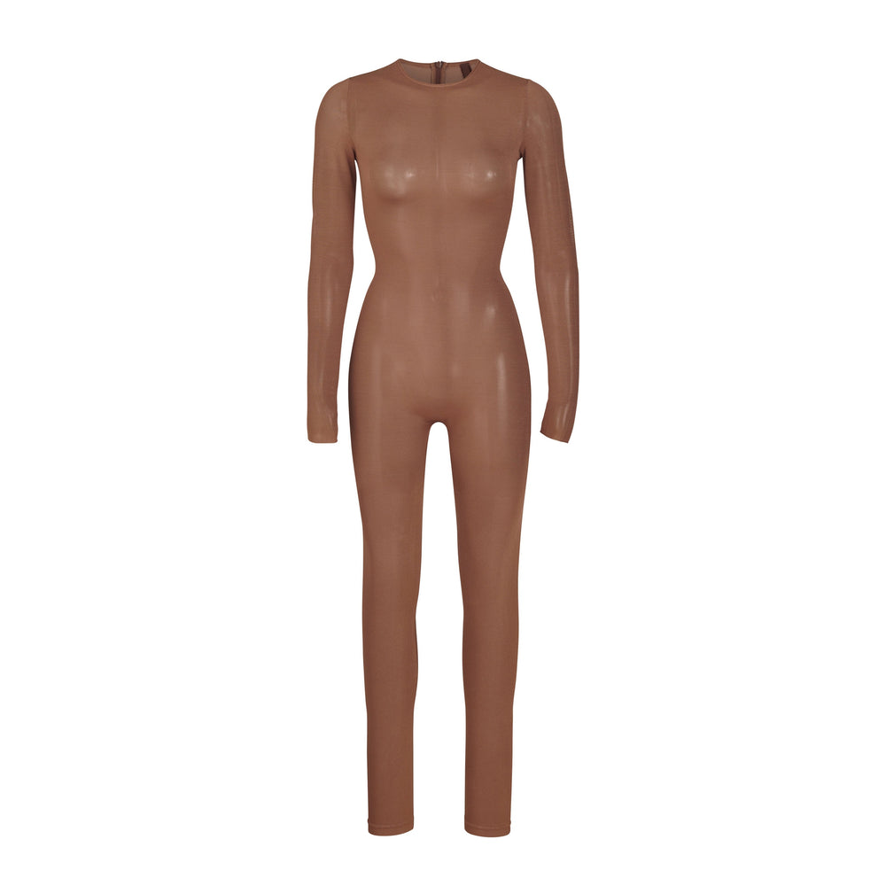 Skims SHEER SCULPT CATSUIT Bodysuit Bruin | NCW-583462